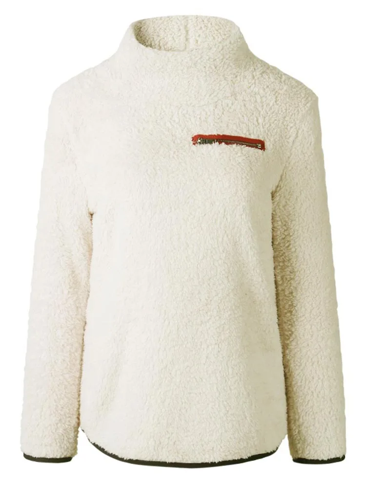 Свитшот женский с длинным рукавом теплый плюшевый пуловер туника женская