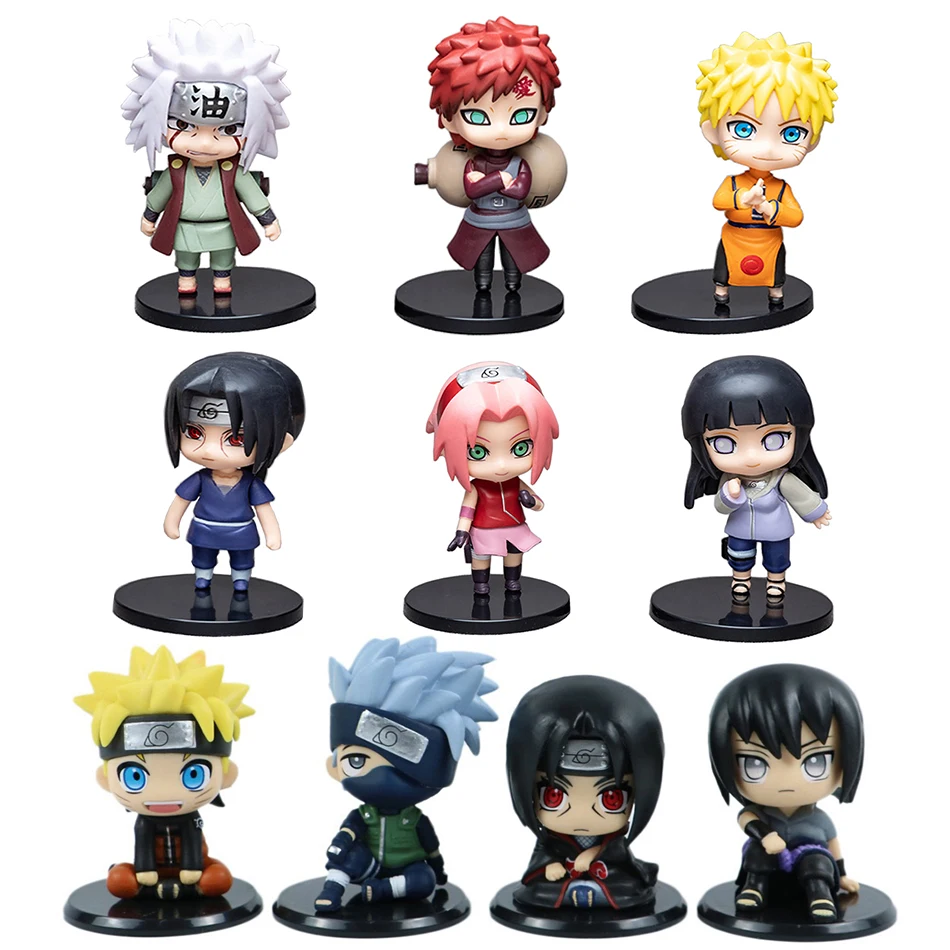 

10 stile Naruto Shippuden Anime Action-figur Hatake Kakashi 9cm Q Version Modell 7CM PVC Uzumaki Naruto Statue sammeln Spielzeug