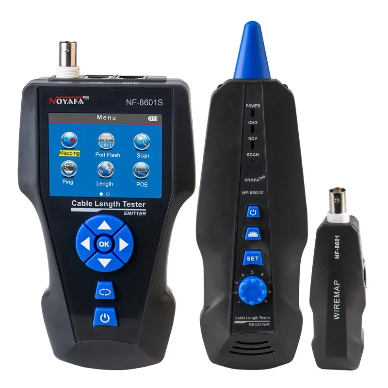 

NOYAFA Multifunction TDR Ethernet Cable Tester NF-8601S Wire Length Measurement with PING Function Cat5 Cat6 Cat7 Lan Tester