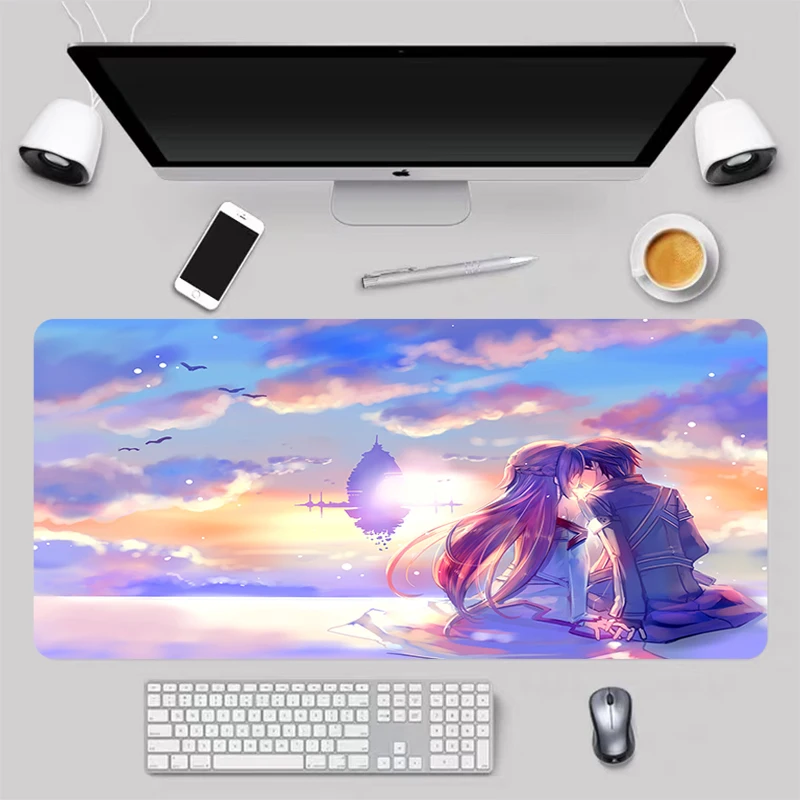 

XGZ Sword Art Online Large Mouse Pad Gamer Anime Mousepad Carpet for Keyboard Desk Mat Computer Accessories Horizon Zero Dawn Pc