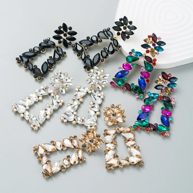 

Fashion Woman Party Rhinestone Earrings Wholesale