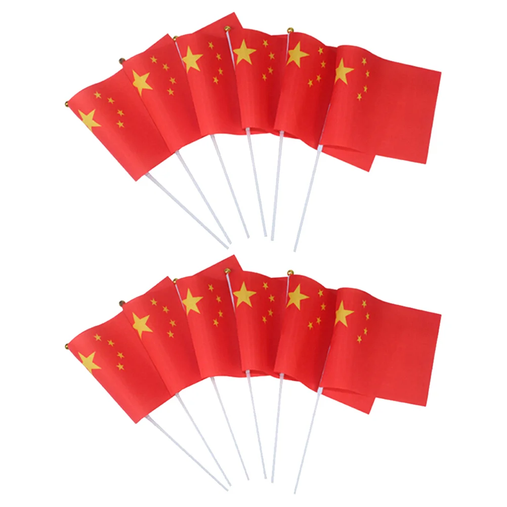 

Китайский маленький красный флаг, флаги страны, Китай, маленький ручной полиэфир на палочке, Национальный флаг