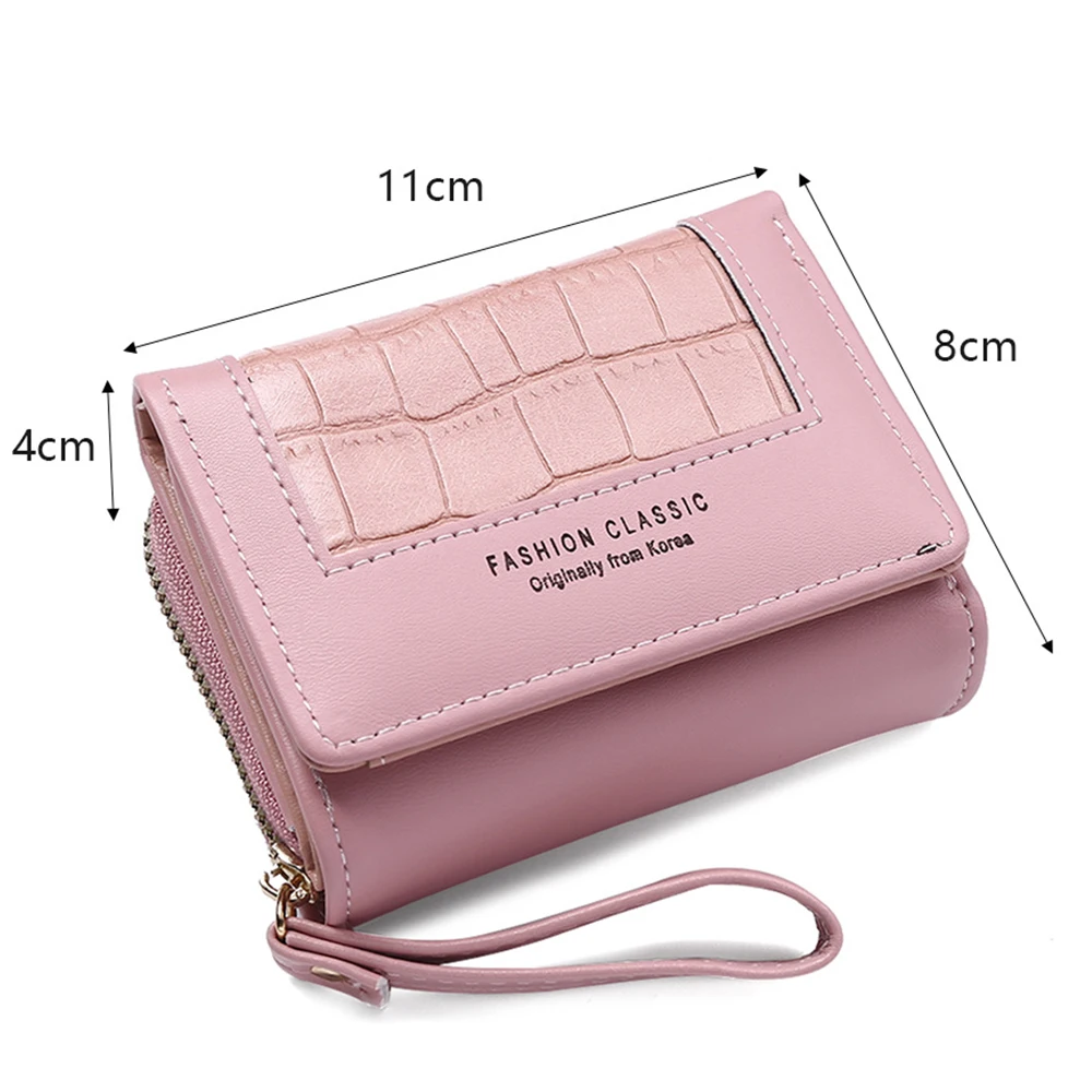 Fashion Square Plaid Women's Short Wallet Large Capacity Multi-card Zipper Bags for Women 2022 Trendy Texture 3 Fold Coin Purse | Багаж и