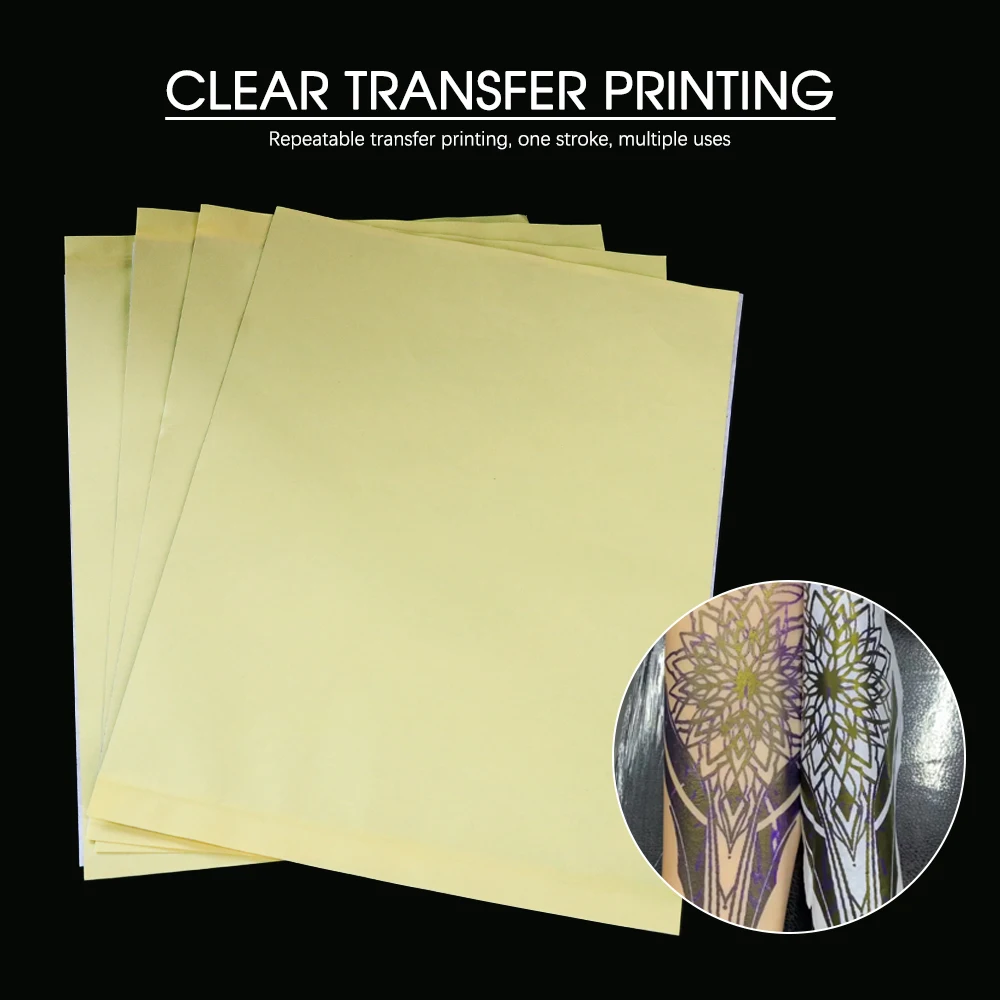 10/25/50 Листов Четырехслойная Бумага Для Татуировок Временный Трафарет Боди-арта