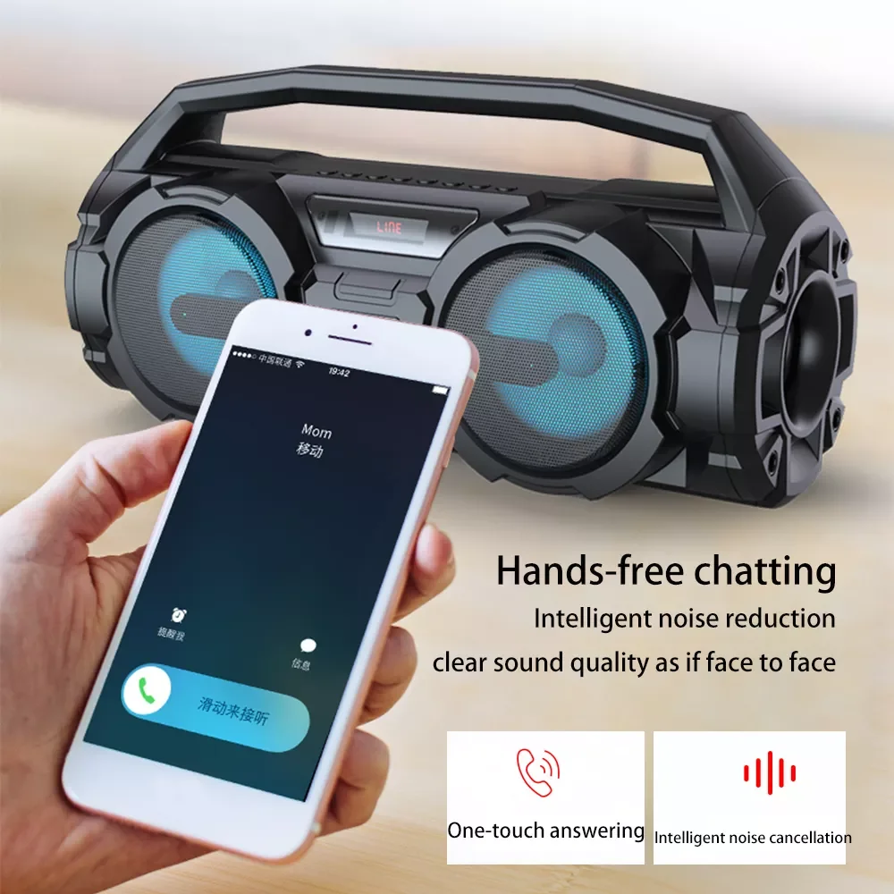 

Bluetooth Speakers Powerful Column Home Theater Bass With Mic FM Radio TF Music Center System Wireless Stereo Subwoofer