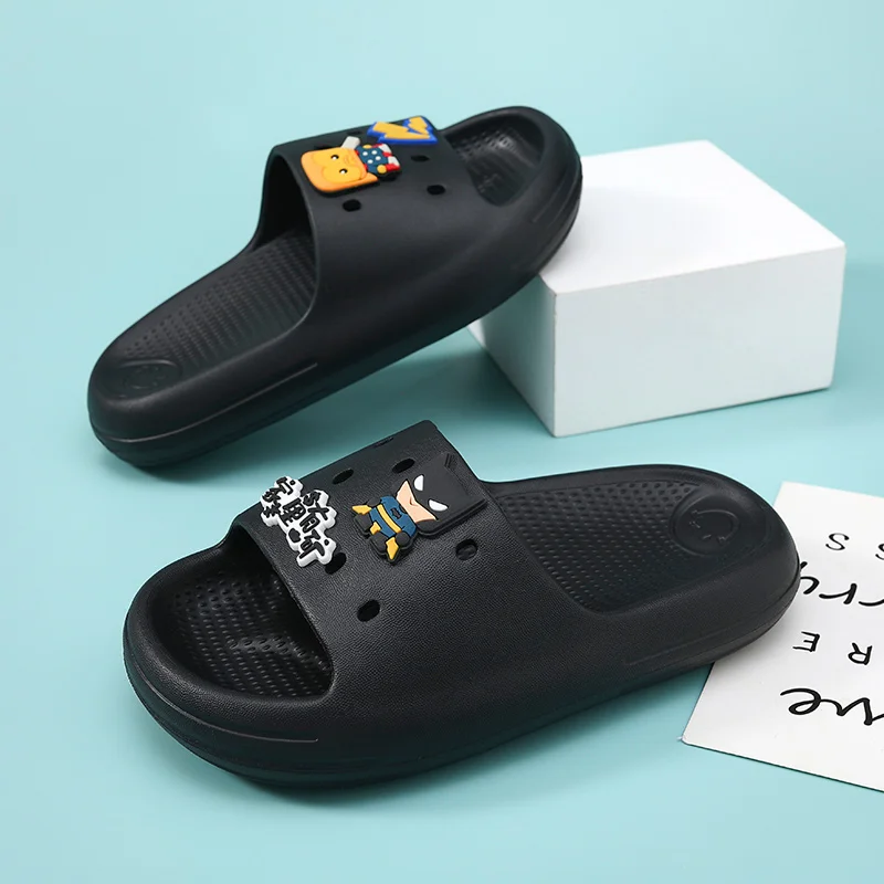 

Детские шлепанцы для мальчиков и девочек, дизайнерские, Повседневная летняя обувь для дома, Мультяшные тапочки, сланцы