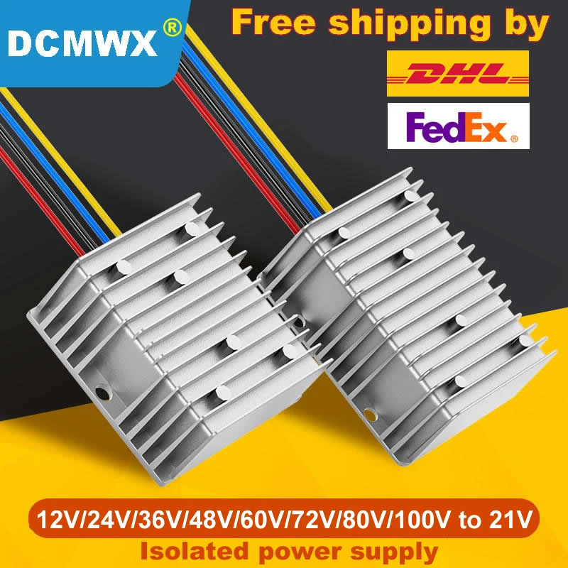 

dc12V24V36V48V60V72V90V110V150V to 21V transformer adapter isolated Buck Power Supply converter voltage reducer module regulator