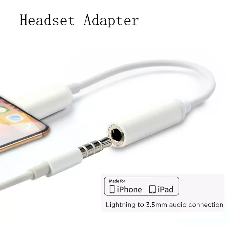 

Hot Sales Adapter For IOS 13 12 11 Lightning Female To Male Adapters Headphone Jack Cable Adapter Bluetooth Headphone For iPhone