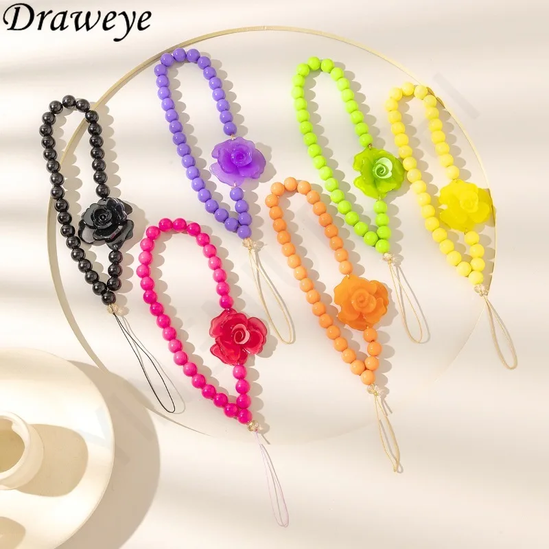 

Акриловая подвеска-цепочка для телефона, украшенная бусинами