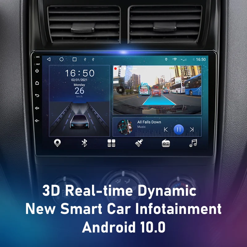 Автомагнитола JMCQ 2DIN Android 10 мультимедийный видеоплеер для Kia Sportage 2008 2009 2010 GPS 4G Carplay