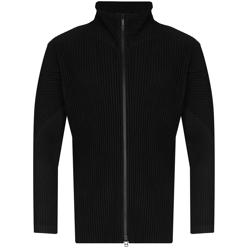 

Issey Miyake Homme Plisse High Collar Sports Casual Jacket Coat High Street Loose Double-headed Zipper Men's Pleated Tops