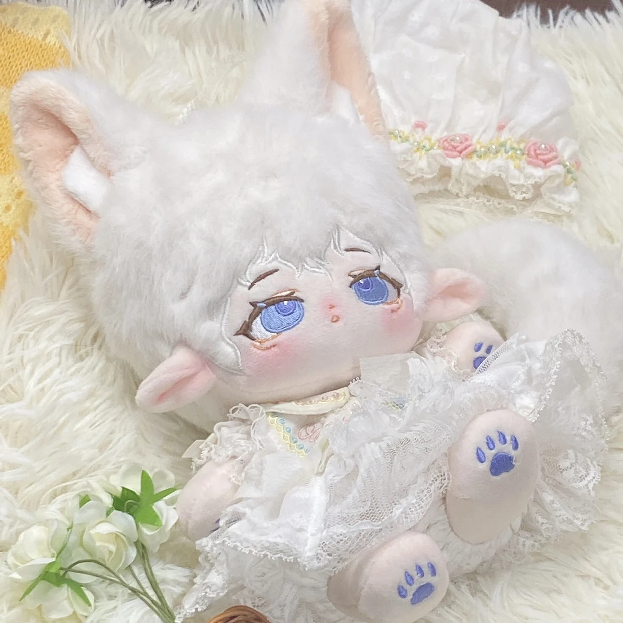 

Kawaii Virko Монстр животное уши кролик меховой хвост Плюшевая Кукла тело игрушка Косплей 20 см Симпатичная плюшевая подушка для косплея Рождественский подарок