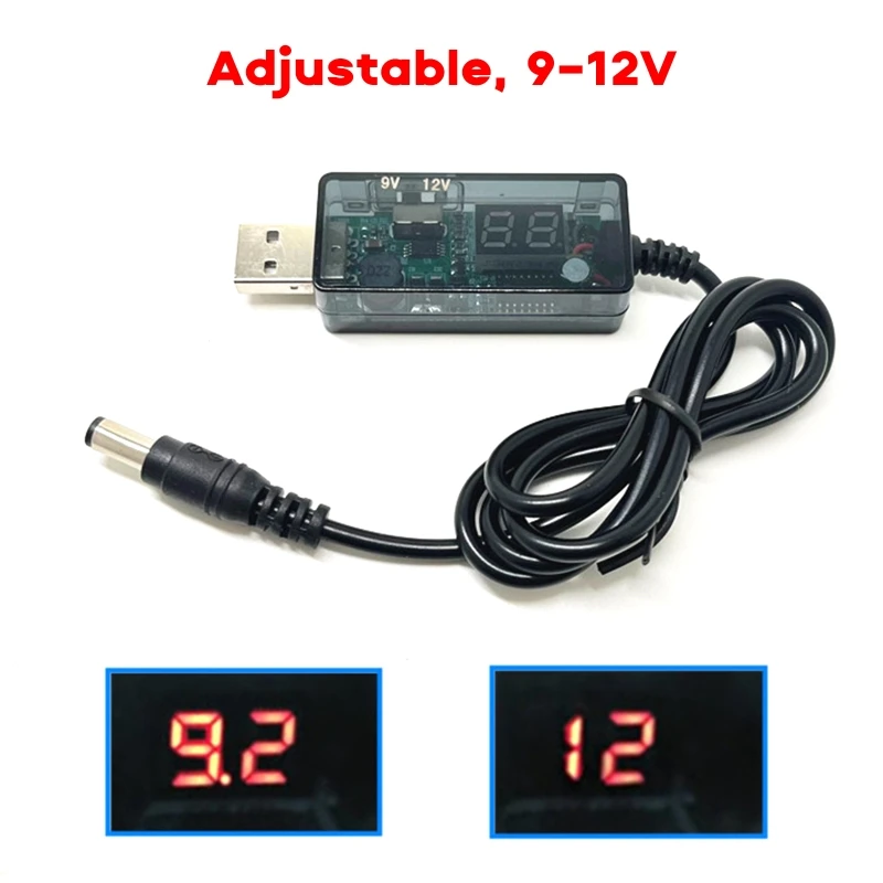 Фото Кабель питания с USB на 5 в постоянного тока, 12 В, 9 В, адаптер с USB на разъем постоянного тока, провод Usb, ускоритель питания для маршрутизатора 2,1x5,5 мм, 8 адаптеров постоянного тока 87HC №3
