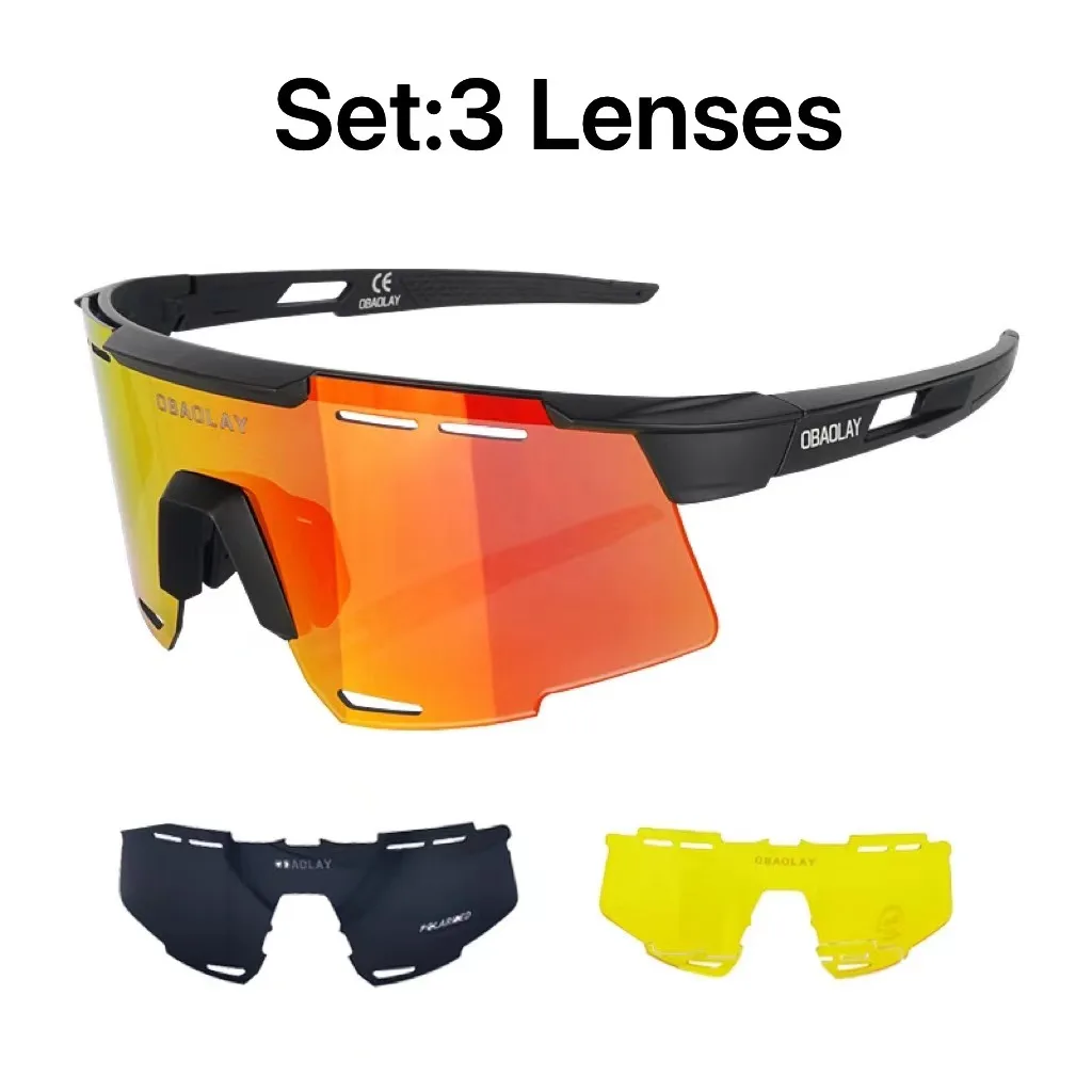Obaolay 3 линзы поляризованные велосипедные походы теннис кемпинговые Очки День