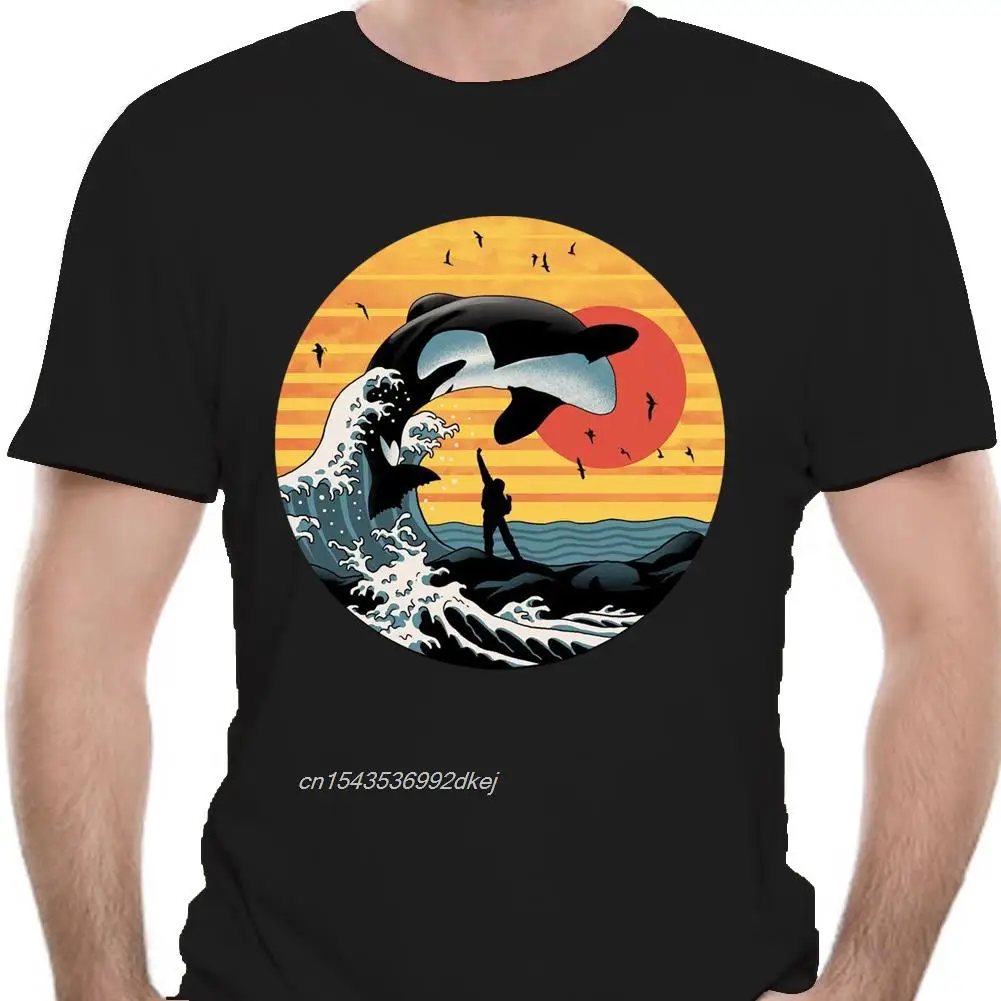 Vincent Trinidad MenS The Great Killer Whale T-Shirt Outdoor Wear Tee Shirt