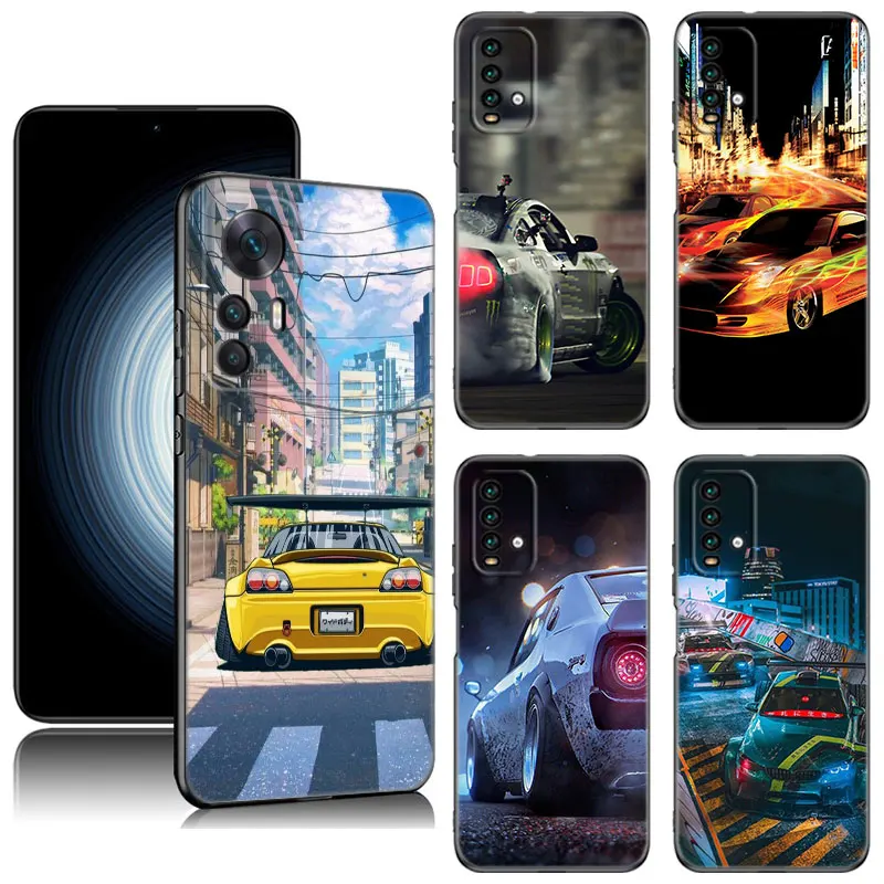 

Tokyo JDM Drift Sports Car Phone Case For Xiaomi Redmi K40 K50 Gaming Note 5 6 K20 K60 Pro 7A 8A 9A 9C 9i 9T 10A 10C A1 A2 Cover