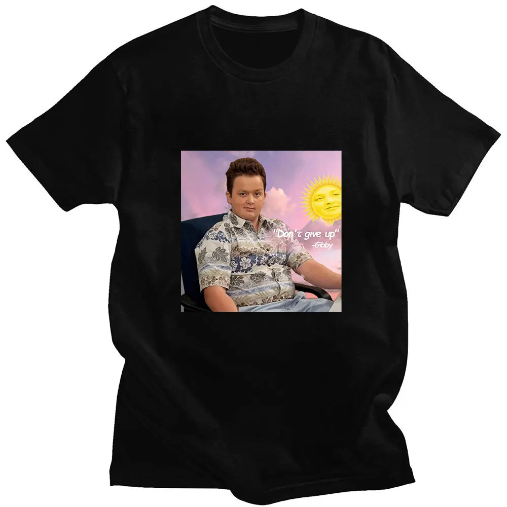 

Gibby Say Don't Give Up Send Friends Fashion Personaliz Print Summer Short Sleeve Loose 100% Cotton Design Oversized Man T-shirt