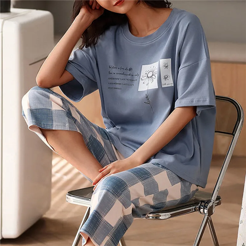

New Pajamas Ladies Spring and Summer Long Sleeve Thin Section Women's Autumn and Winter Large Size Casual Autumn Homewear Set