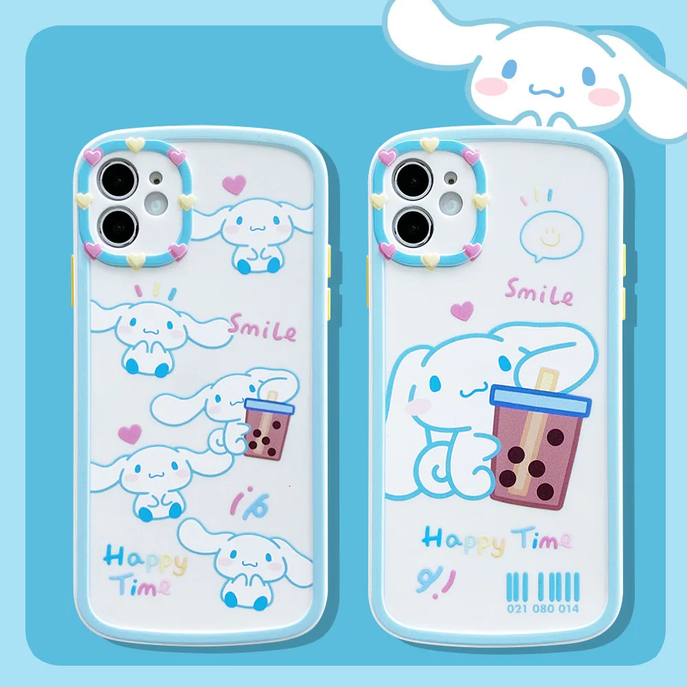 

For iPhone 7 8 Plus Case Cartoon milk tea dog Cover for iPhone 11 12 13 Pro X XR XS Max Shockproof Phone Case iPhone 13 Case