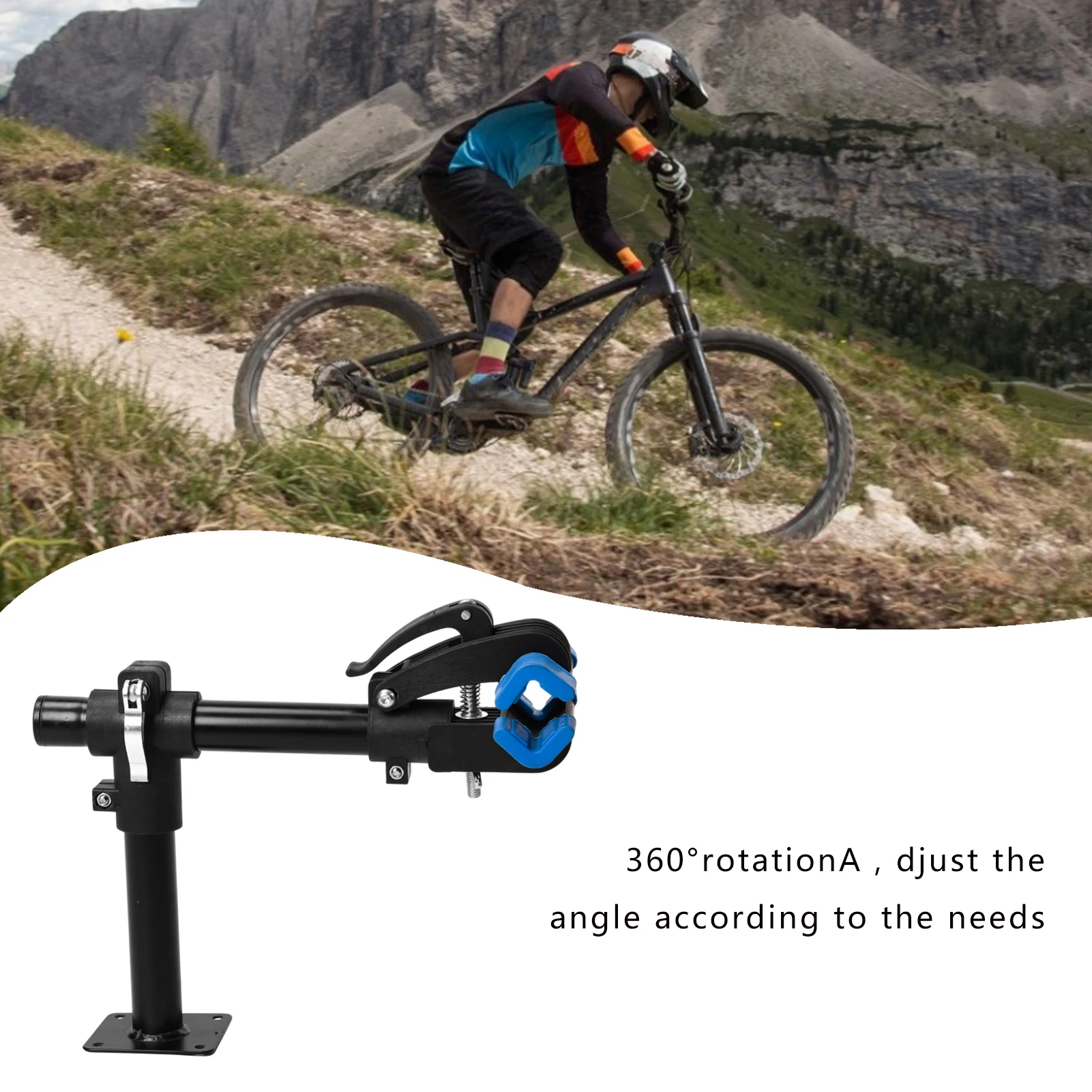 

Bike Wall Mount Repair Rack 360 Rotation Bicycle Repair Stand Outdoor Bicycle Storage Clamp Repair Work Stand For Mountain Bike