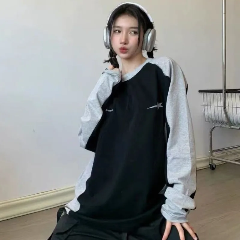 

Deeptown Y2k Vintage Pullover Sweatshirts Women Oversize Streetwear Korean Fashion Hoodie Autumn Long Sleeve Harajuku Style Tops