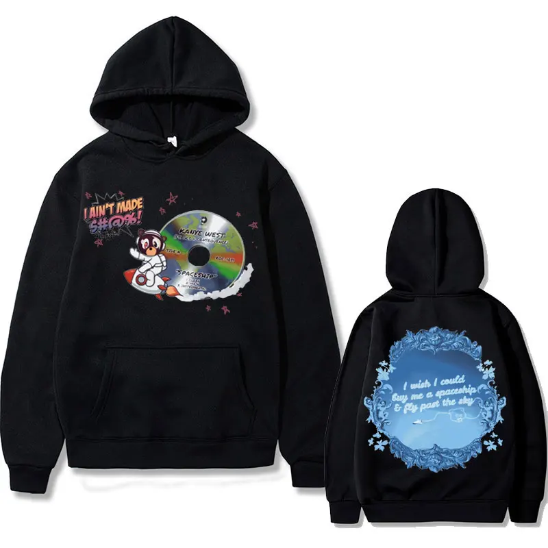 

Rapper Kanye West хотелось бы купить мне космический корабль и пролетать мимо неба маленького медведя Cd графическая толстовка мужские свитшоты в стиле хип-хоп