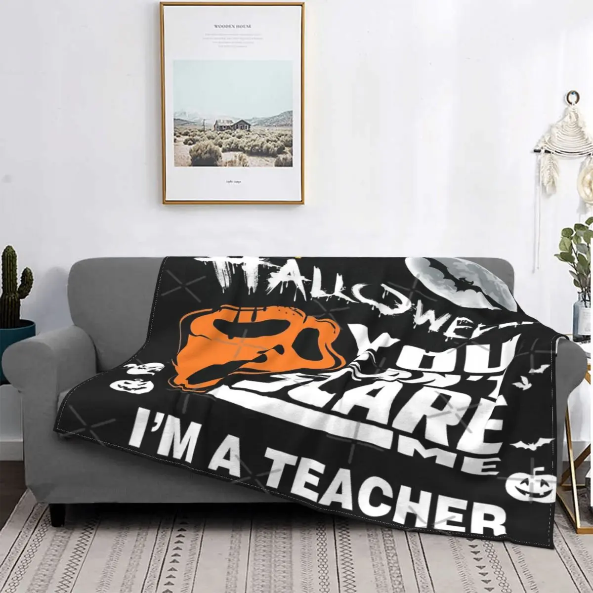 

You't Scare Me Im A Teacher 2 Manta, colcha para cama A cuadros, 90 mantas A cuadros, fundas para cama de invierno