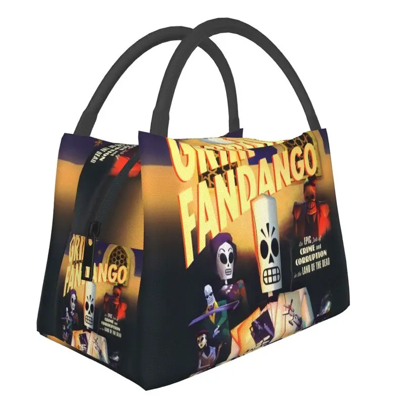 

Многоразовые Ланч-боксы Grim Fandango, женский многофункциональный тепловой охладитель обезьянного островка, изолированная пищевая сумка для ла...