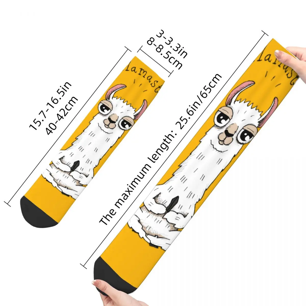 Женские забавные носки с животными рисунком ламаста удобные Забавные милые