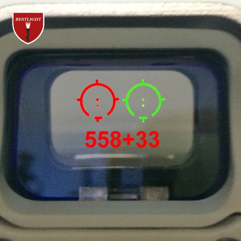 

558 + 33 Collimator Holographic Sight Red Dot Optic Sight Reflex Sight For Shot gun with 20mm Rail Mount