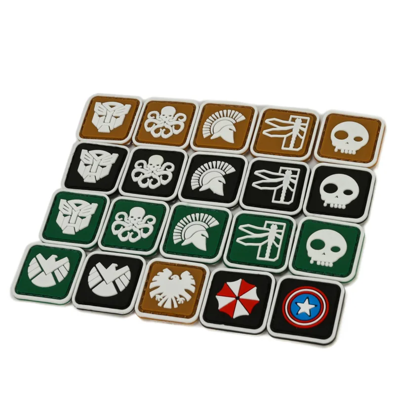 

PVC Soft Adhesive Mini Badges hook Armbands Clothes Backpack Patches Luminous Stickers