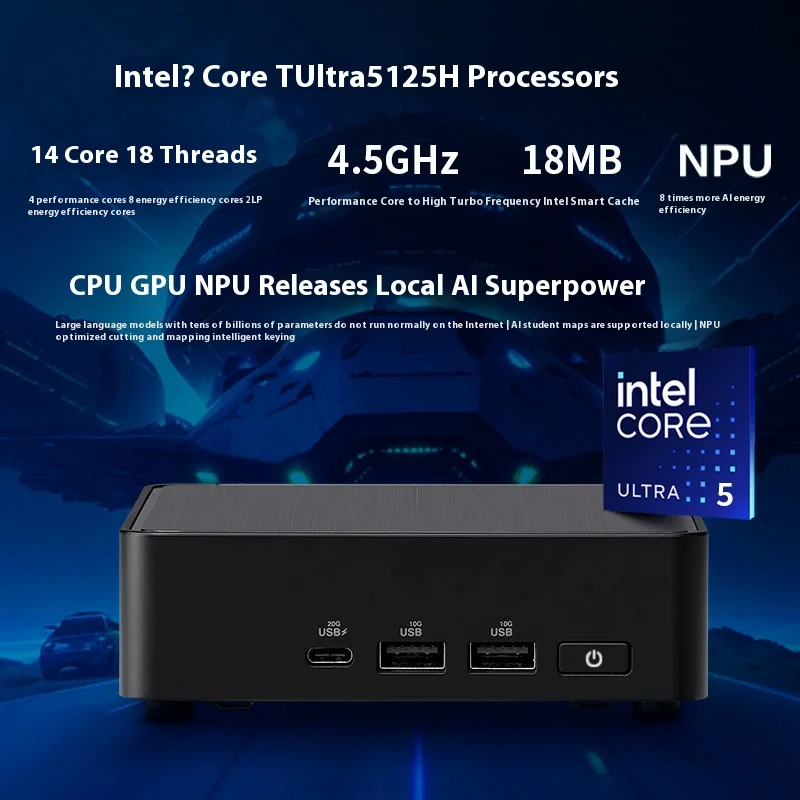 NUC14 Pro мини высокопроизводительный коммерческий настольный компьютер с