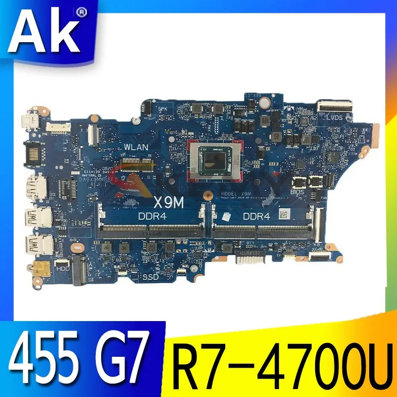 

Original for HP Probook 455 G7 Laptop motherboard 445 G7 DA0X9MMB8F0 AMD R7-4700U tested good free shipping