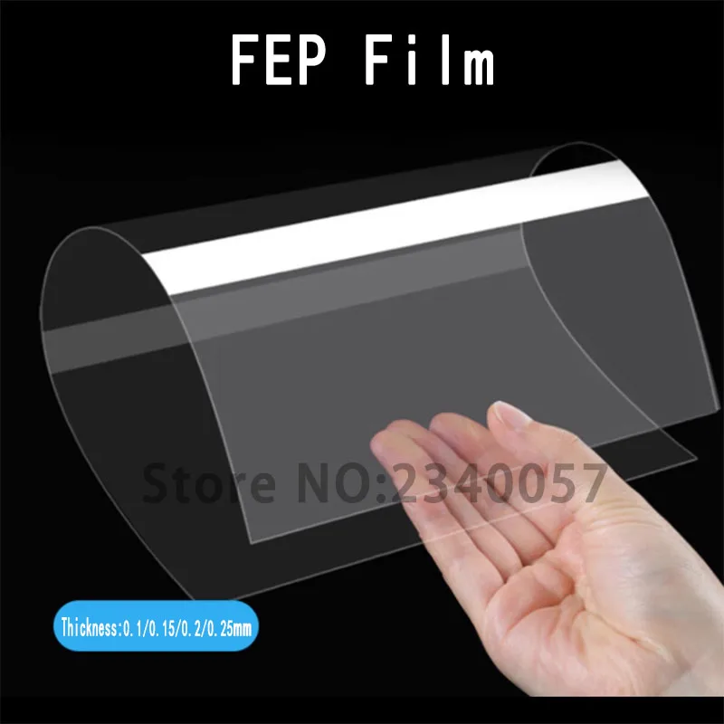 Пленка выпуска FEP или пленка PFA для 3D-принтера, высокопрозрачная пленка F46 для выдувного формования, полностью тетрафторэтилен 0,1 0,15 0,2 0,25
