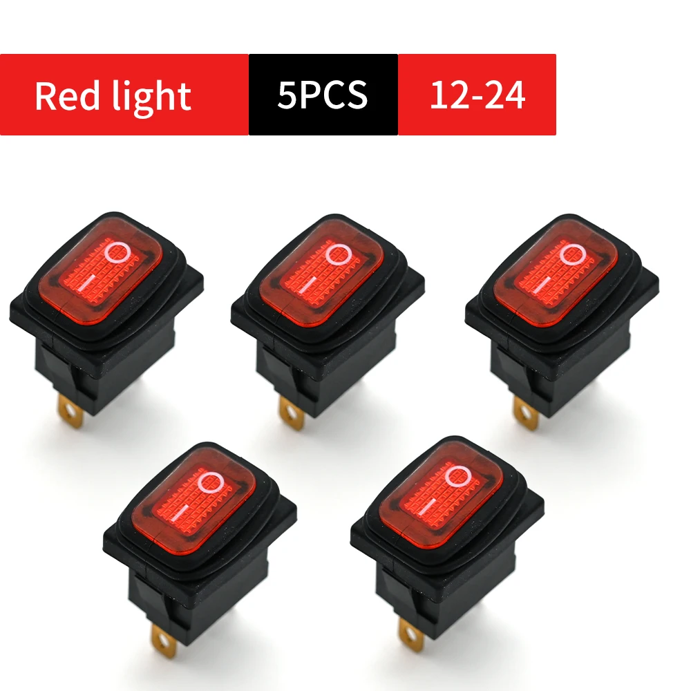 FILN Водонепроницаемые переключатели KCD1  зелёный красный синий