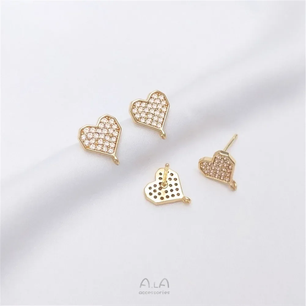 Серебряная булавка 925 пробы покрите золотом 14 карат серьги Любовь микронабор