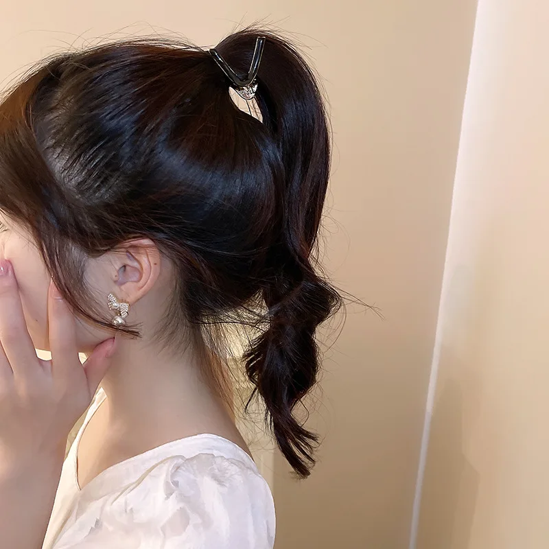 Женская V-образная металлическая заколка для волос с эмалью