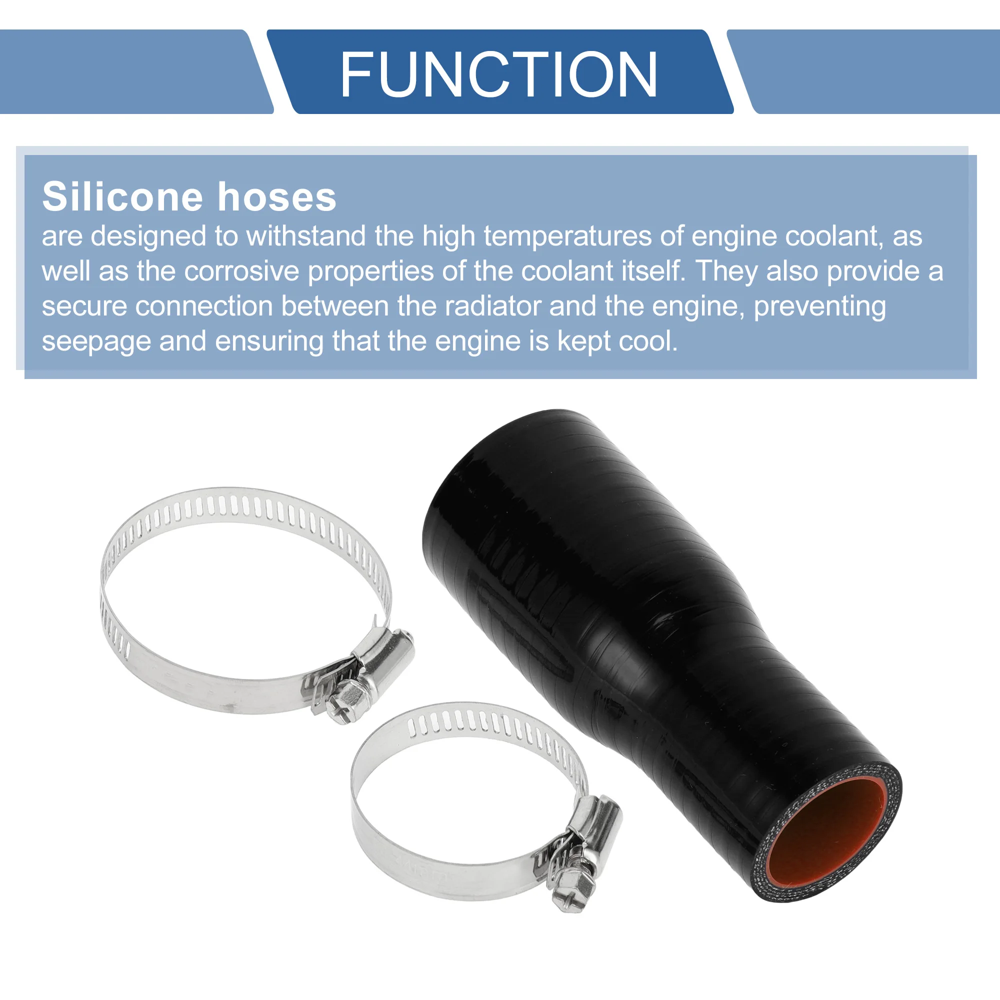 UXCELL ID 38-25 мм 45-38 51-45 63-51 70-60 76-63 127 Длина 0 градусов Автомобильный силиконовый шланг с