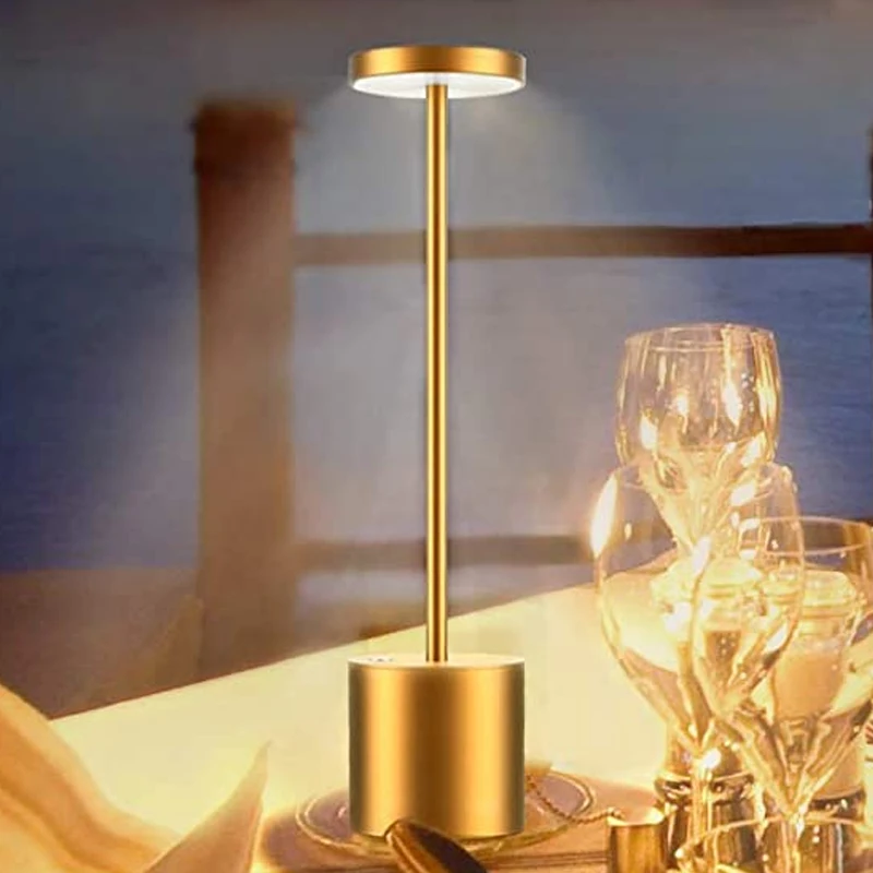 

LED Touch Dimming Desk Lamp USB Charging Eye Protection Reading Night Light Retro Bar KTV Atmosphere Light Bedroom Bedside Lamp