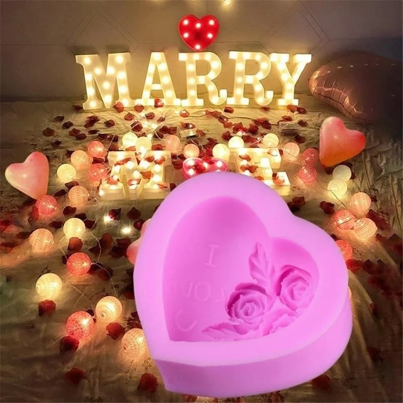 Love Heart Shaped Soap Silicone Mold Fondant Cake Decorating Tools | Дом и сад