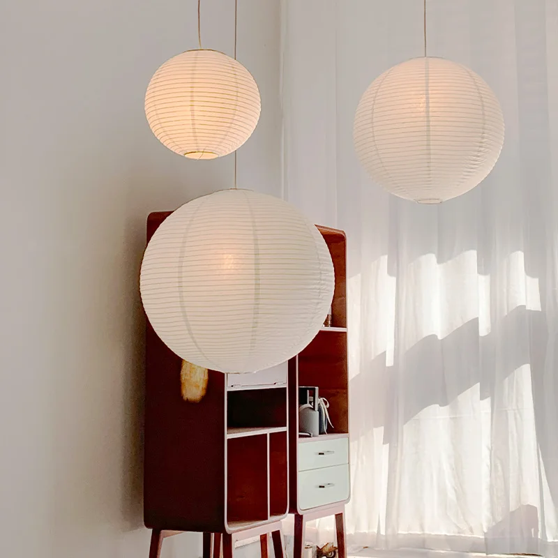 

Nordic Danish Paper Pendant Lights Japanese Vintage Noguchi Hanging Light Fixture Retro Decorative Home Decor Luminaire Suspendu
