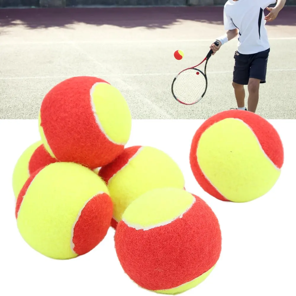 Kids Tennis Balls,6Pcs Kids Tennis Balls Premium Plush Natural Rubber Lightweight Soft Safe Elastic Waterproof Youth Tennis Ball