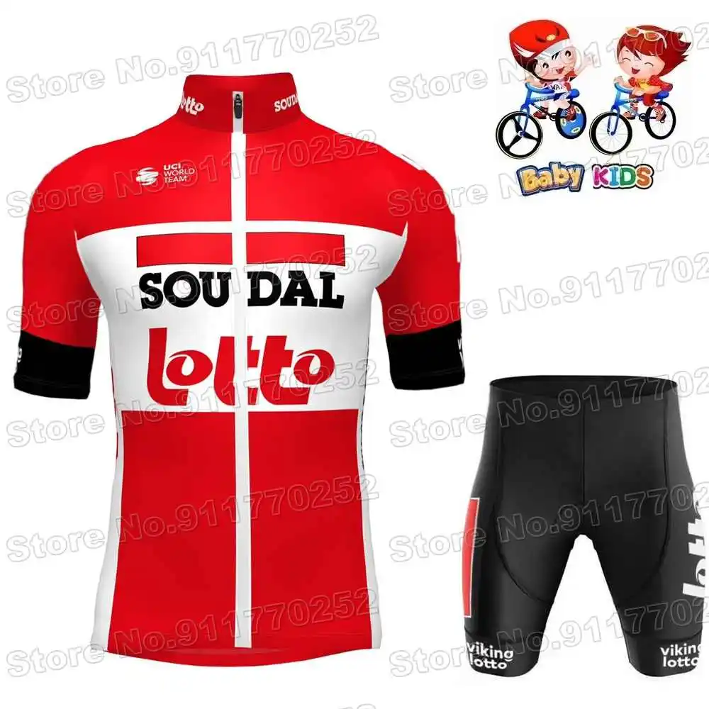 2022 детская команда LOTTO SOUDAL одежда для велоспорта мальчиков и девочек комплект из