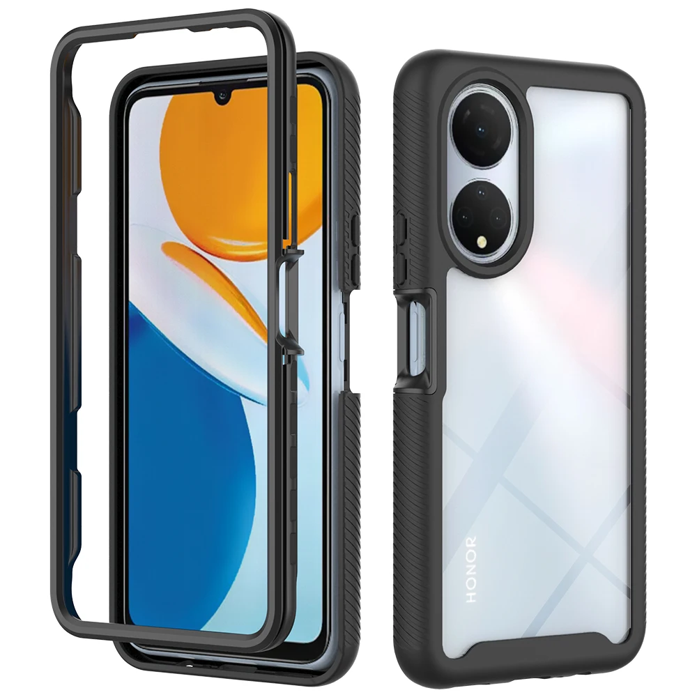 

Case for Honor X7 X8 X9 X30 V40 Lite Rugged Shockproof Clear Bumper Cover 360 Degree Full Body Cover for Honor Magic4 Lite