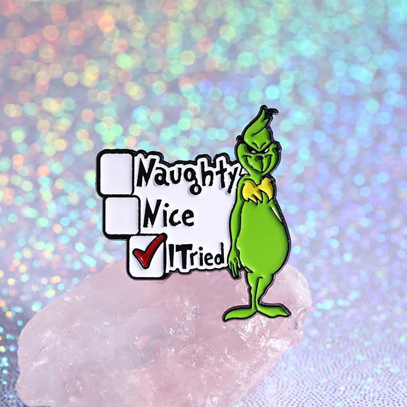 Эмалированные булавки с зеленым монстром из мультфильма на заказ озорные