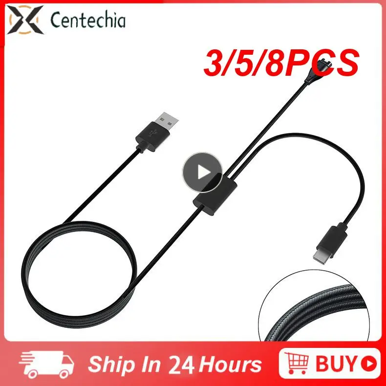 

3/5/8PCS Black Cable Charger Cable For Garmin Two-in-one Watch Charger Dual Charging Design Independent Opp Bag Charging Cable