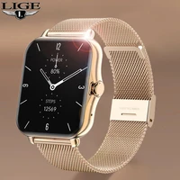 lige new bluetooth call smart watch men women smartwatch ecg fitness tracker waterproof 1 69 inch touch screen for android ios