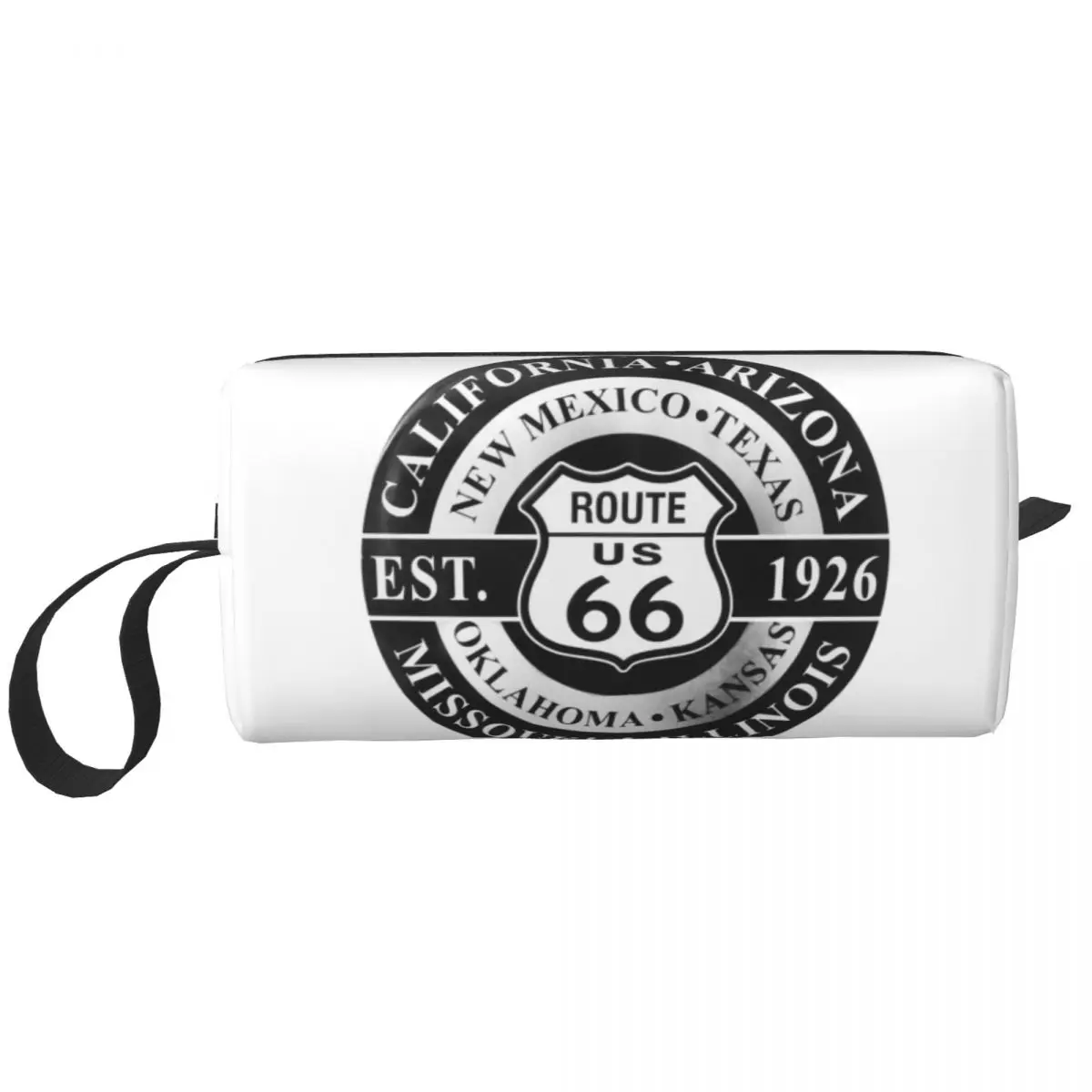 

Travel Americas Highway Route 66 Toiletry Bag Fashion USA Highway Cosmetic Makeup Organizer Women Beauty Storage Dopp Kit Case