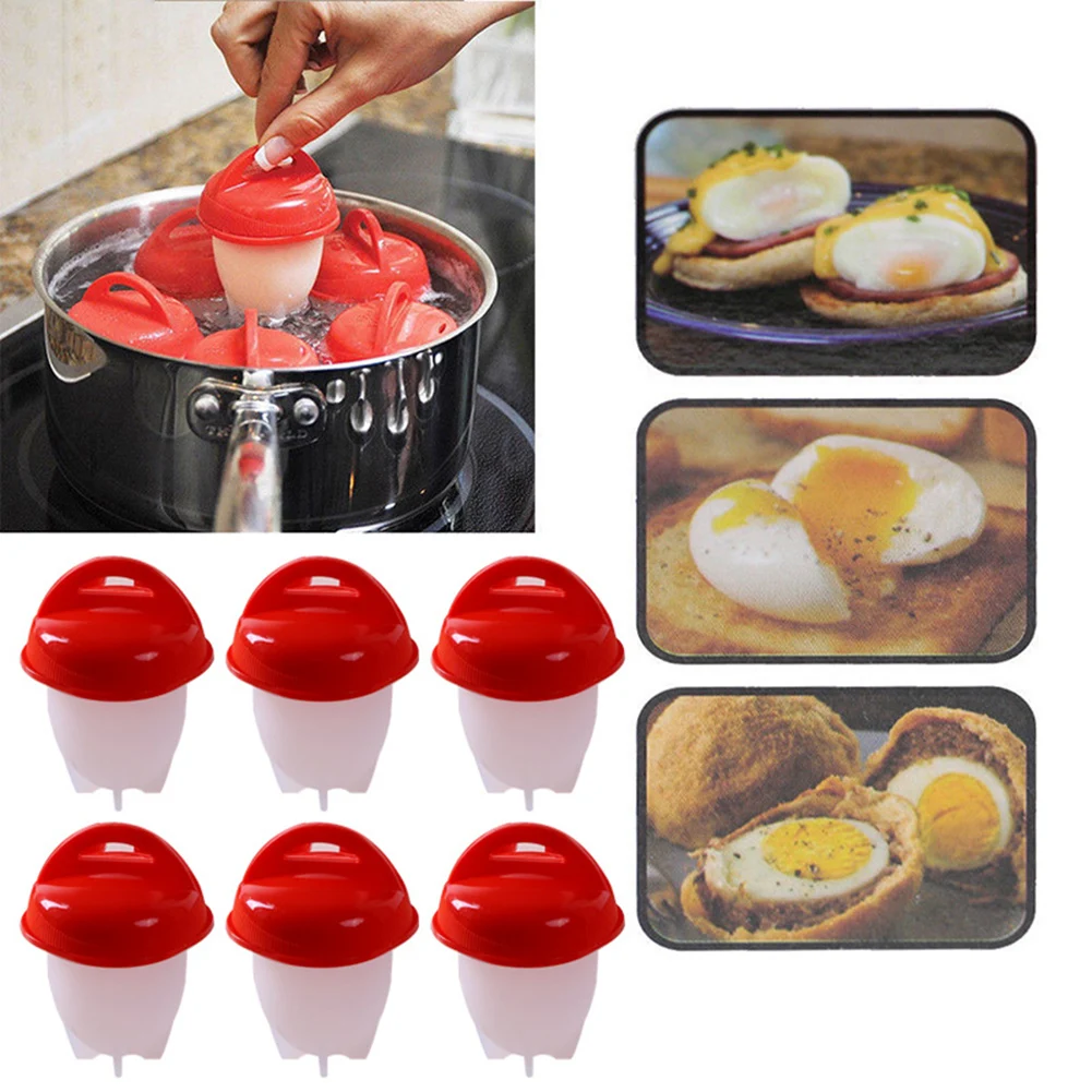 

silicone egg Egg Cooker Poachers Non-stick Silicone Boiled Eggs Kitchen Gadgets Baking Accessories Mold Cooking Cooker Separator