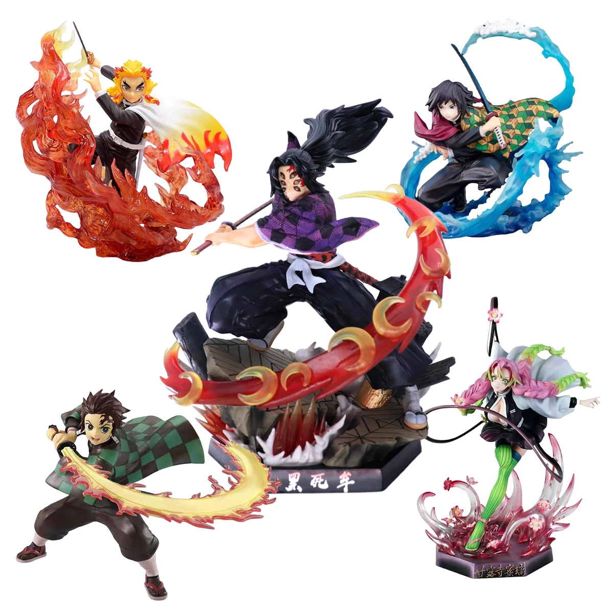 

18cm Anime Demon Slayer Kimetsu no Yaiba Kamado Tanjirou Agatsuma Zenitsu Kamado Nezuko Kochou Shinobu PVC Action Figure Toys